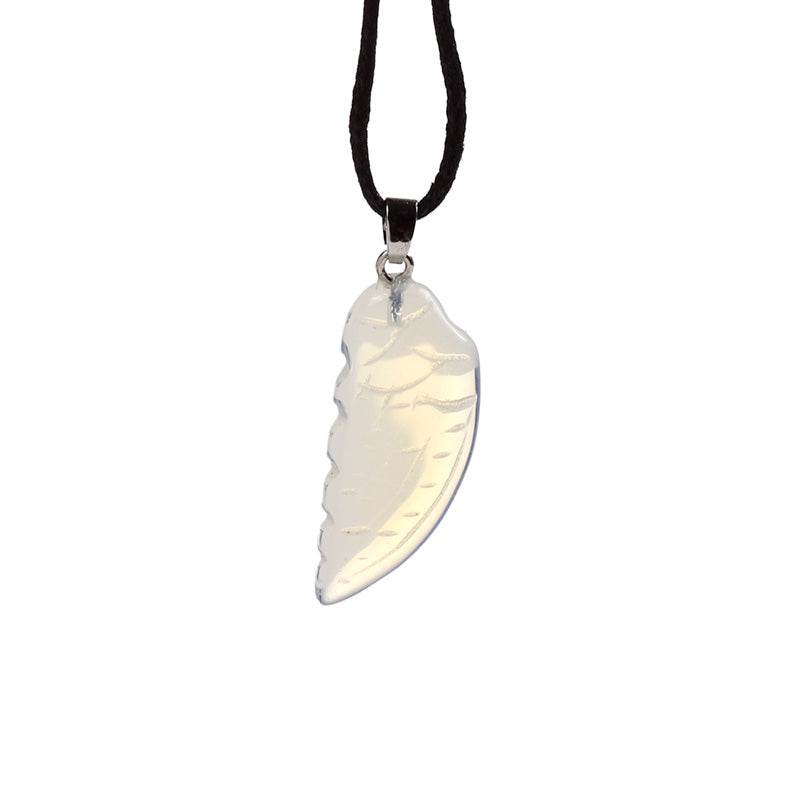 Healing Stone Gemstone Angel Wing Shaped Pendant - Gift Arch