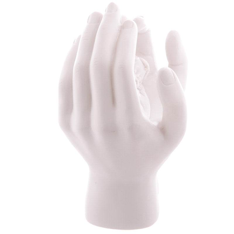 Sleeping Cherub in Hands with LED - Gift Arch