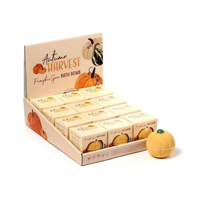 Autumn Harvest Pumpkin Shaped Bath Bomb in Gift Box - Gift Arch