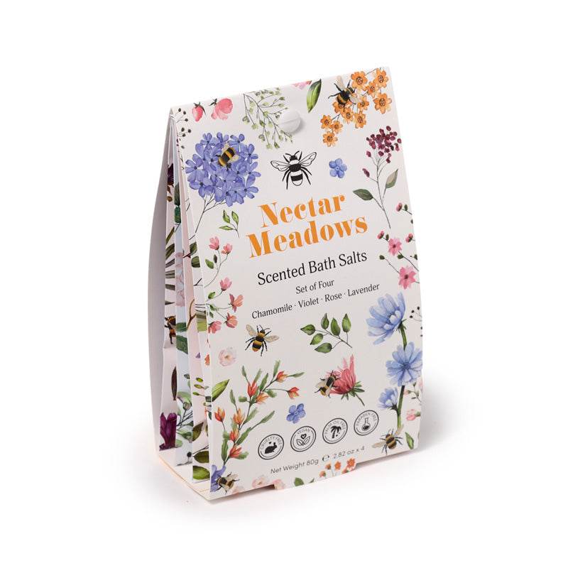 Set of 4 Nectar Meadows Bath Salt Sachets - Gift Arch