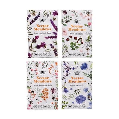 Set of 4 Nectar Meadows Bath Salt Sachets - Gift Arch