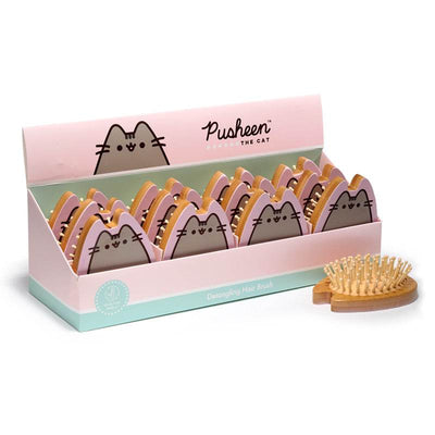 Pusheen the Cat Shaped Bamboo Hair Brush - Gift Arch