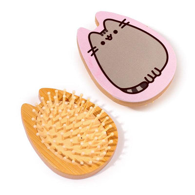 Pusheen the Cat Shaped Bamboo Hair Brush - Gift Arch