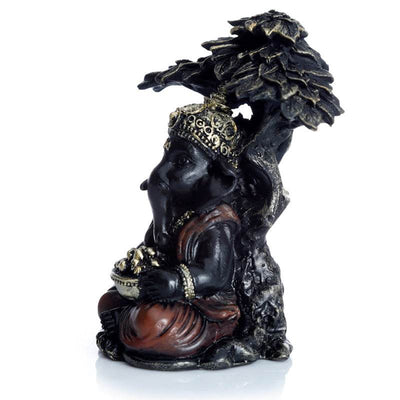 Black & Gold Ganesh Sitting Under Tree - Gift Arch