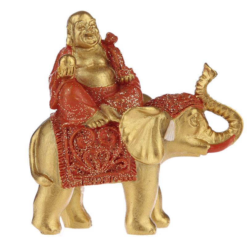 Lucky Buddha Sitting on Glitter Elephant - Gift Arch