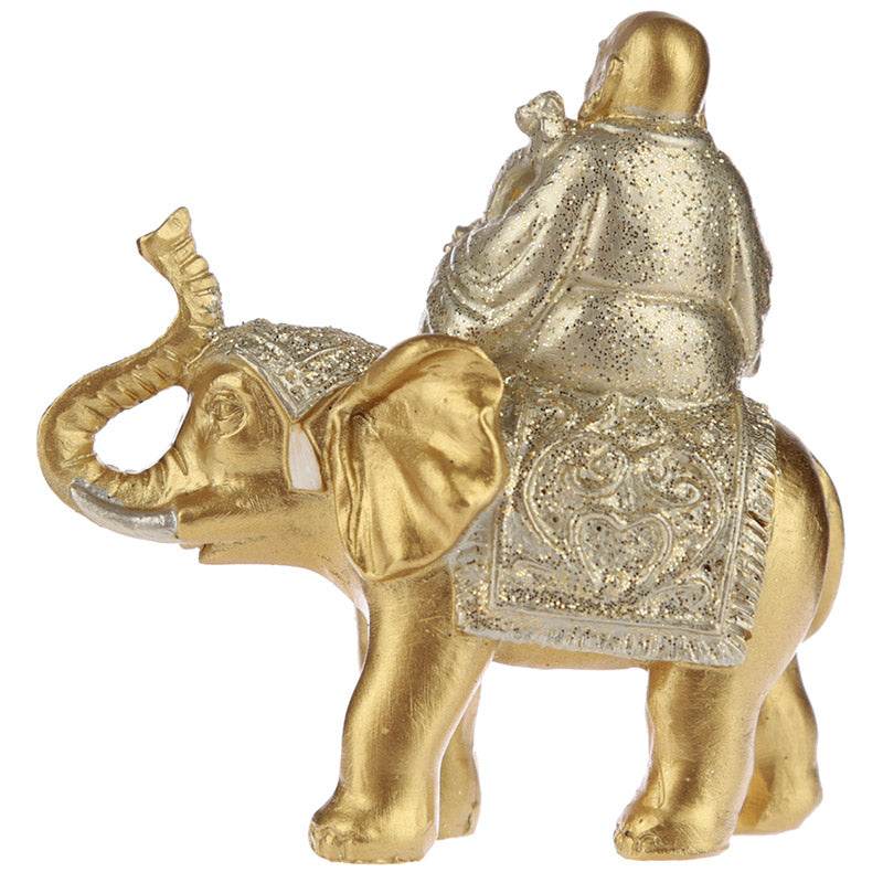 Lucky Buddha Sitting on Glitter Elephant - Gift Arch