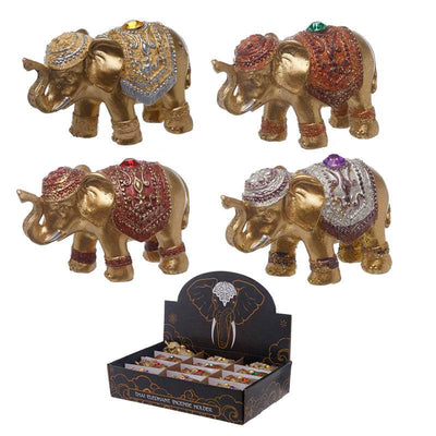 Metallic Glitter Lucky Elephant Incense Stick Holder - Gift Arch