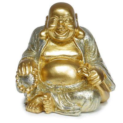 Mini Lucky Glitter Chinese Laughing Buddha 8cm - Gift Arch