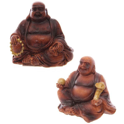 Mini Wood Effect Lucky Buddha Collectable - Gift Arch