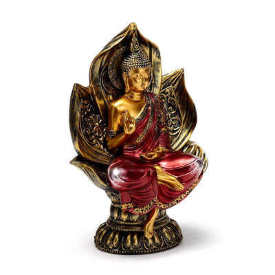 Red & Gold Thai Buddha Seated Lotus - Gift Arch