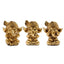 Set of 3 Gold Ganesh Hear No Speak No See No Evil - Gift Arch