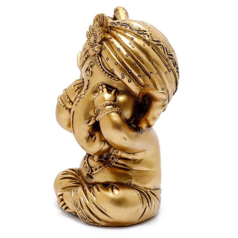 Set of 3 Gold Ganesh Hear No Speak No See No Evil - Gift Arch