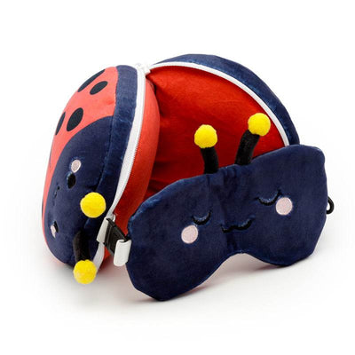 Relaxeazzz Adorabugs Ladybird Plush Travel Pillow & Eye Mask - Gift Arch