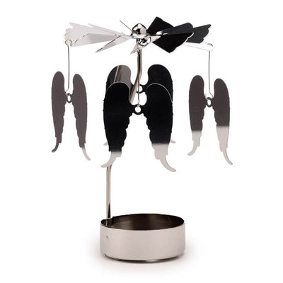 Angel Wings Rotating Carousel Spinning Tea Light Candle Holder - Gift Arch