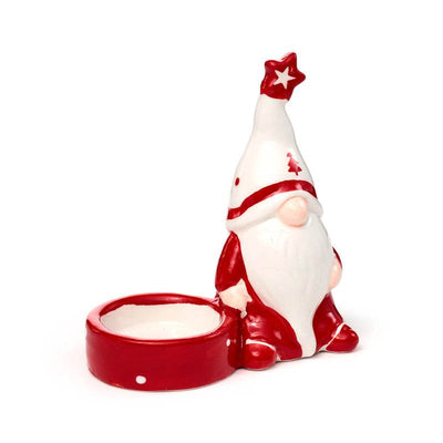 Ceramic Christmas Gonk Tea Light Candle Holder - Gift Arch