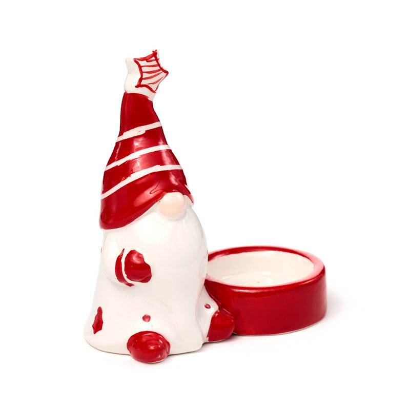Ceramic Christmas Gonk Tea Light Candle Holder - Gift Arch
