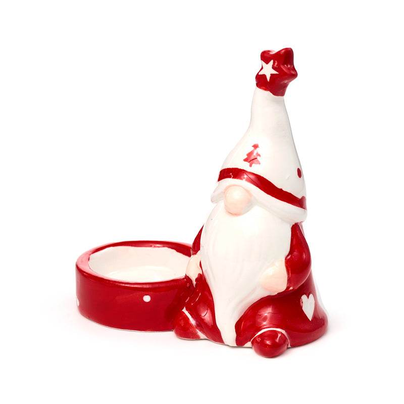 Ceramic Christmas Gonk Tea Light Candle Holder - Gift Arch
