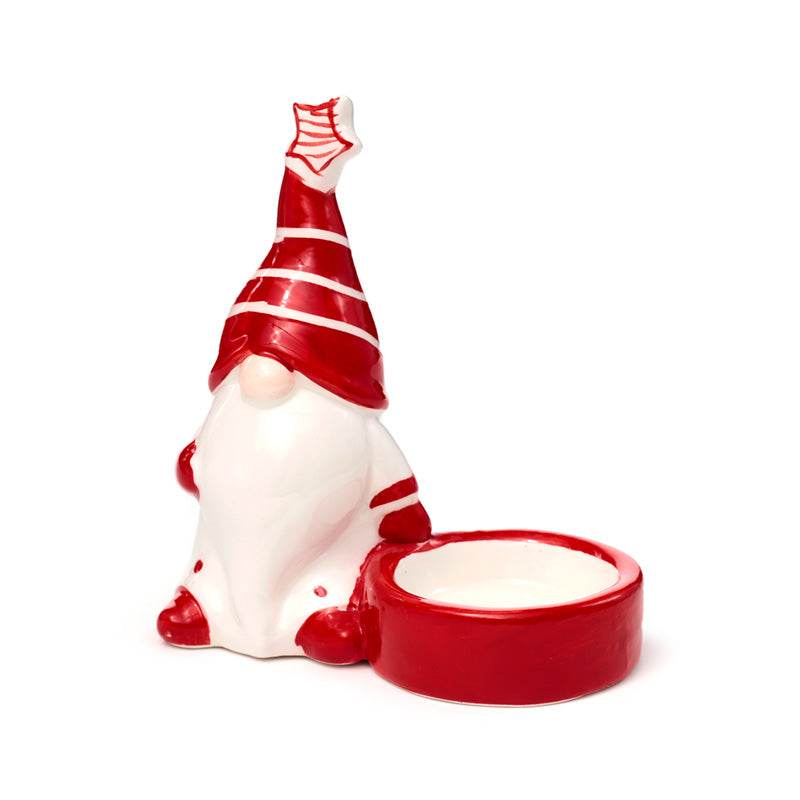 Ceramic Christmas Gonk Tea Light Candle Holder - Gift Arch