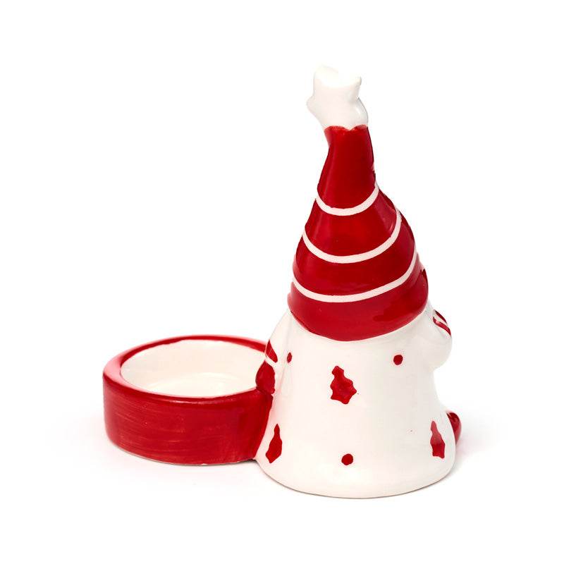 Ceramic Christmas Gonk Tea Light Candle Holder - Gift Arch