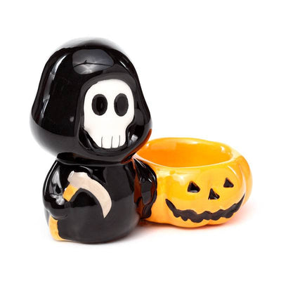 Ceramic Skull Boy Tea Light Candle Holder - Gift Arch