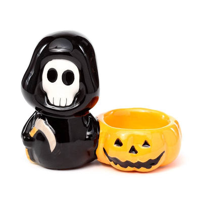 Ceramic Skull Boy Tea Light Candle Holder - Gift Arch