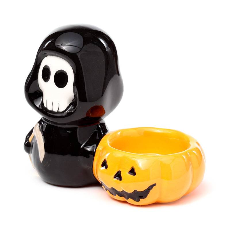 Ceramic Skull Boy Tea Light Candle Holder - Gift Arch