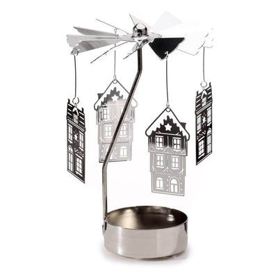 Christmas Baker Street Rotating Carousel Spinning Tea Light Candle Holder - Gift Arch