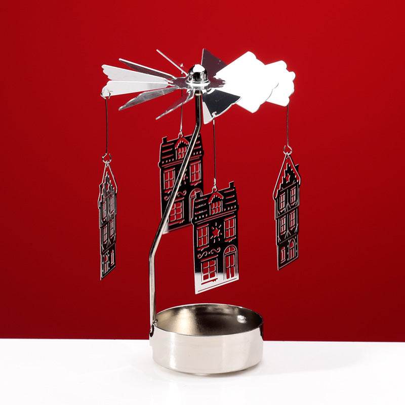 Christmas Baker Street Rotating Carousel Spinning Tea Light Candle Holder - Gift Arch