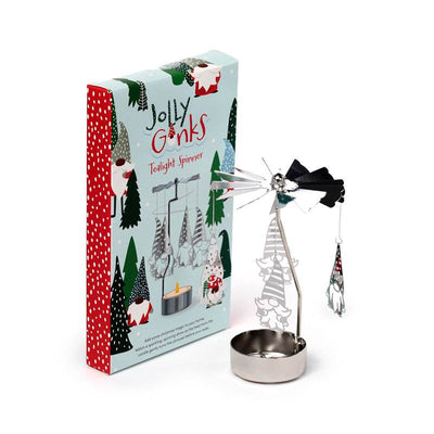Christmas Gonk Rotating Carousel Spinning Tea Light Candle Holder - Gift Arch