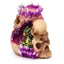 Elements Baby Dragon Crystal Skull Cave Tea Light Holder - Gift Arch