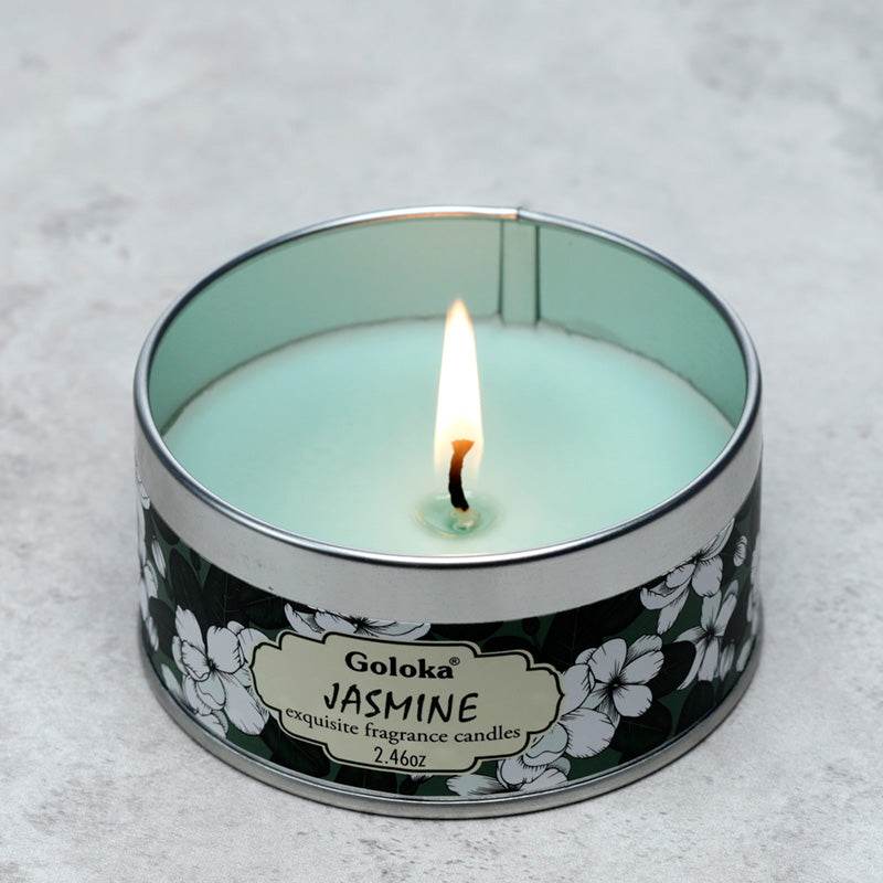 Goloka Jasmine Wax Candle Tin - Gift Arch