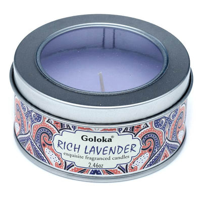 Goloka Lavender Wax Candle Tin - Gift Arch