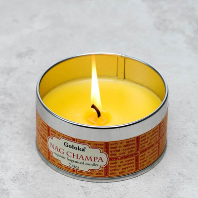 Goloka Nag Champa Wax Candle Tin - Gift Arch