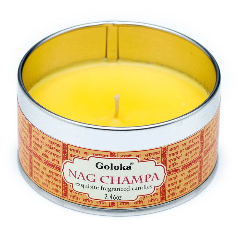 Goloka Nag Champa Wax Candle Tin - Gift Arch