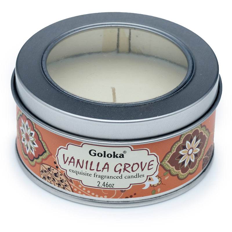 Goloka Vanilla Grove Wax Candle Tin - Gift Arch