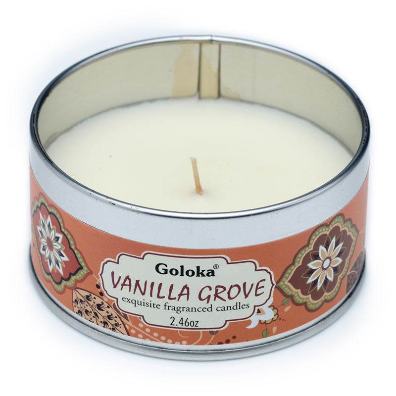 Goloka Vanilla Grove Wax Candle Tin - Gift Arch