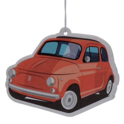 Orange Retro Red Fiat 500 Air Freshener - Gift Arch
