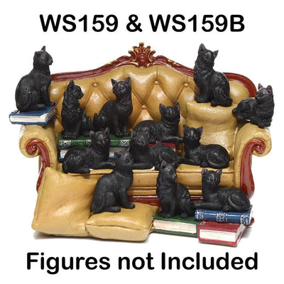 Black Cat Sofa World Figures Display Stand - Gift Arch