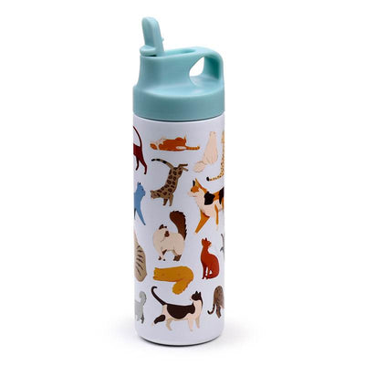 Feline Fine Cats (New) Hot & Cold Flip Top Drinks Bottle 500ml - Gift Arch
