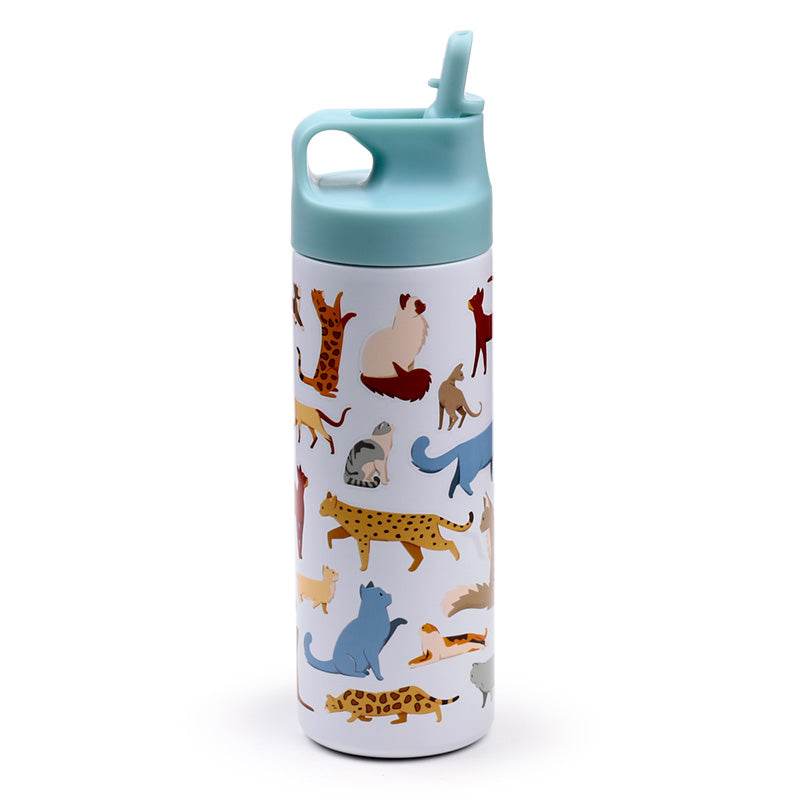 Feline Fine Cats (New) Hot & Cold Flip Top Drinks Bottle 500ml - Gift Arch