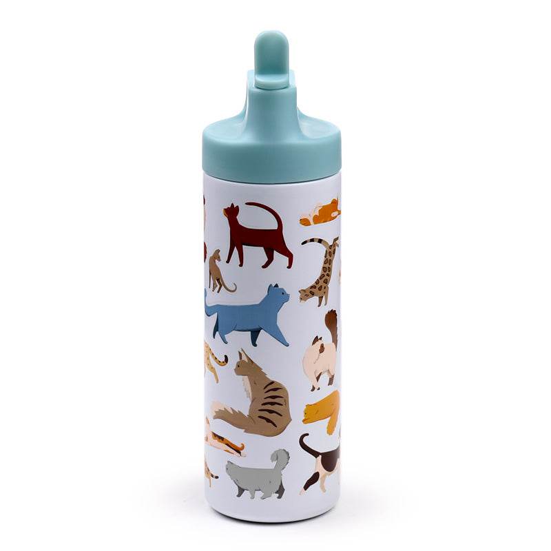 Feline Fine Cats (New) Hot & Cold Flip Top Drinks Bottle 500ml - Gift Arch