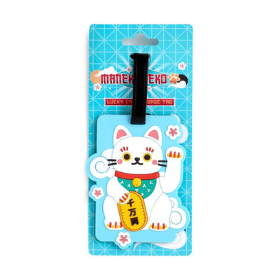 Maneki Neko Lucky Cat PVC Luggage Tag - Gift Arch