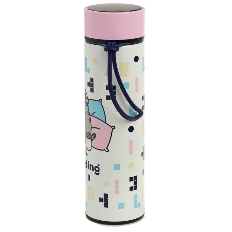 Pusheen Cat Gaming Hot & Cold Digital Thermometer Bottle - Gift Arch