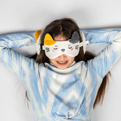 Relaxeazzz Adoramals Pets Lola the Cat Plush Travel Pillow & Eye Mask - Gift Arch