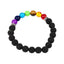 Chakra Lava Rock Bead & Gemstone Bracelet - Gift Arch