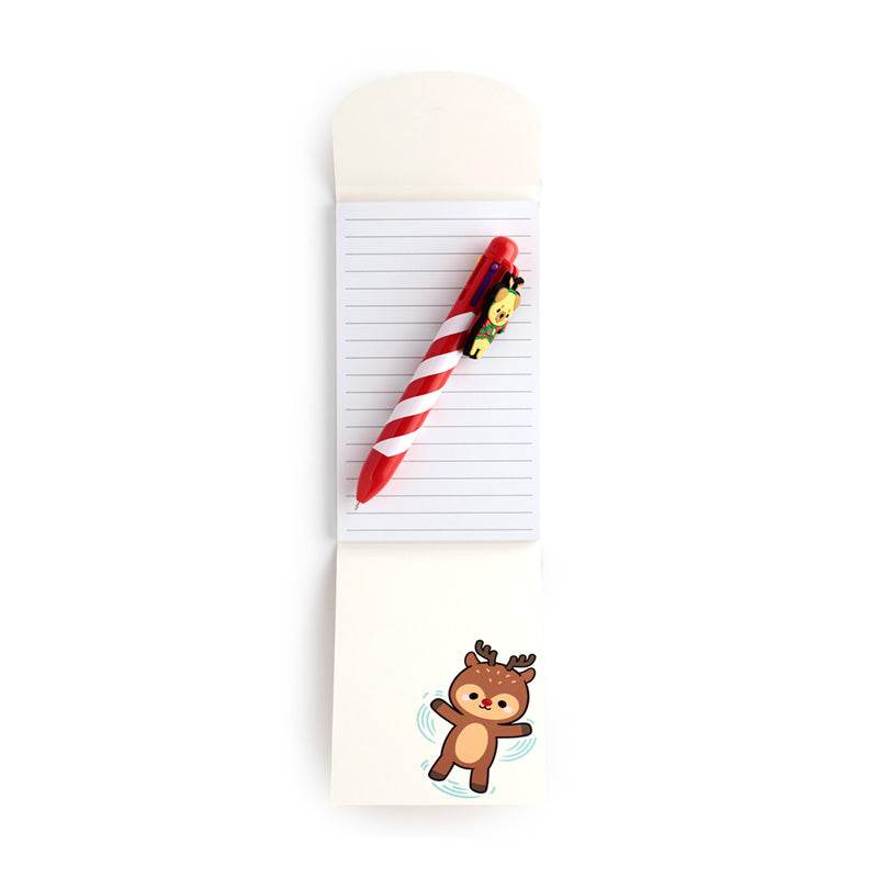 Christmas Festive Friends Rudolph Flip Open Shaped Memo Pad - Gift Arch