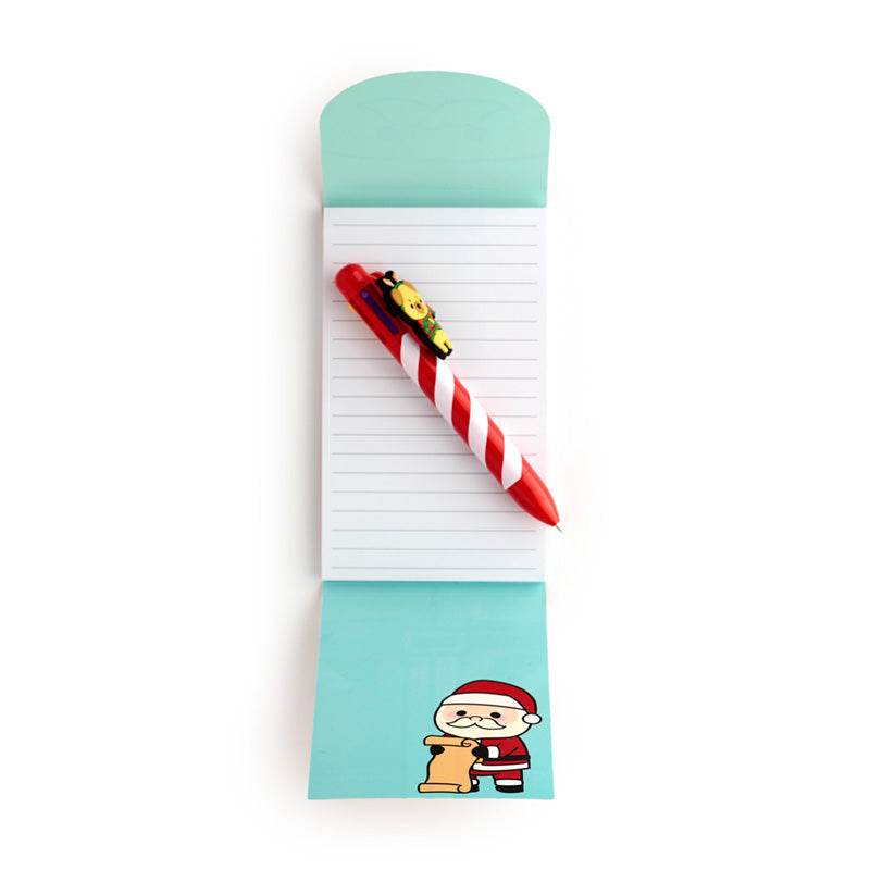 Christmas Festive Friends Santa Flip Open Shaped Memo Pad - Gift Arch