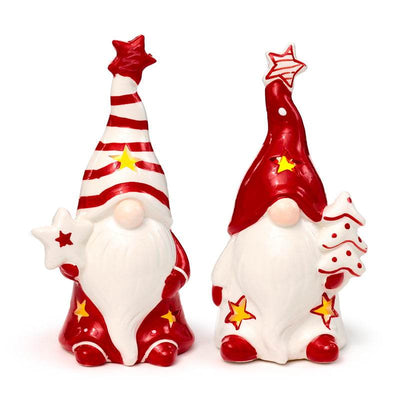 Christmas Gonk Ceramic LED Decoration - Gift Arch