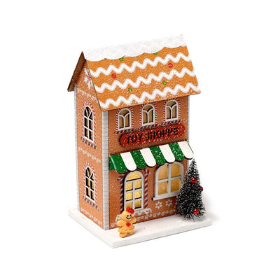 Gingerbread Toy Shoppe Christmas House LED Decoration - Gift Arch