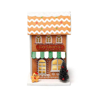 Gingerbread Toy Shoppe Christmas House LED Decoration - Gift Arch